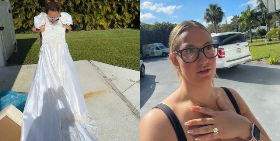 Весільна сукня, стара сукня, переробили сукню, перешили сукню, сукня мами, соцмережі, TikTok, репетиція весілля, підготовка до весілля