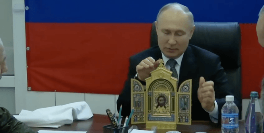 Володимир Путін, Путін, президент РФ, президент Росії, ікона, Херсонська область, візит