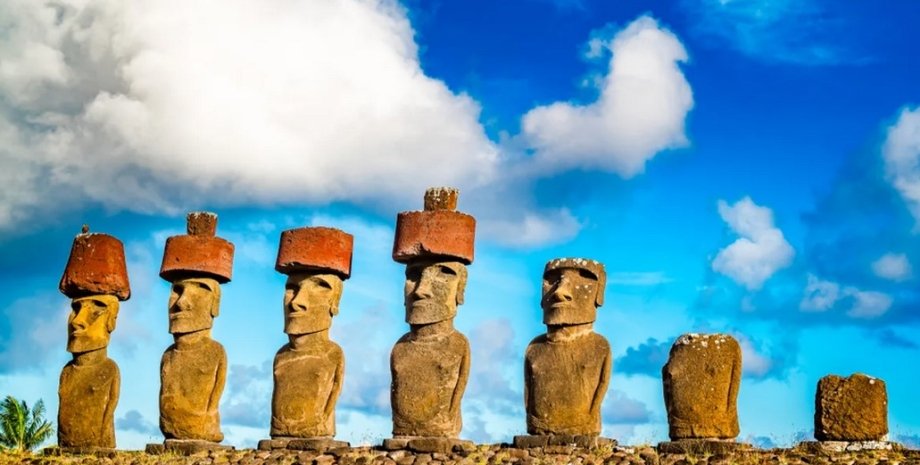 моаи, остров Пасхи, каменные статуи
