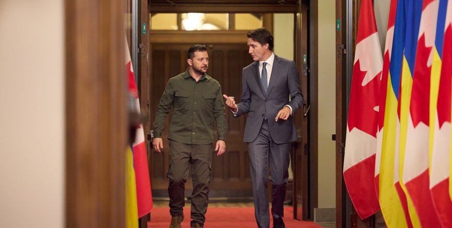 Владимир Зеленский, Джастин Трюдо, Канада, военная помощь, война РФ против Украины, российское вторжение