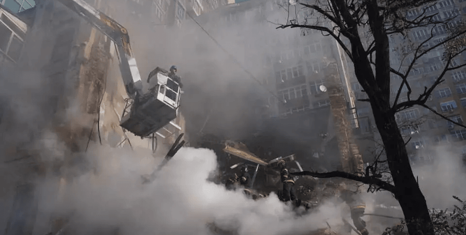 ракетный удар, гсчс, киев, дом