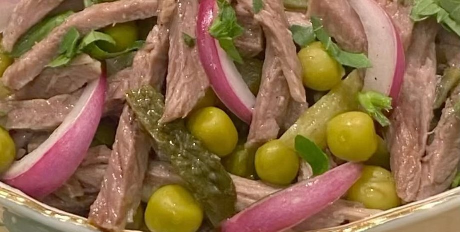 салат с говядиной