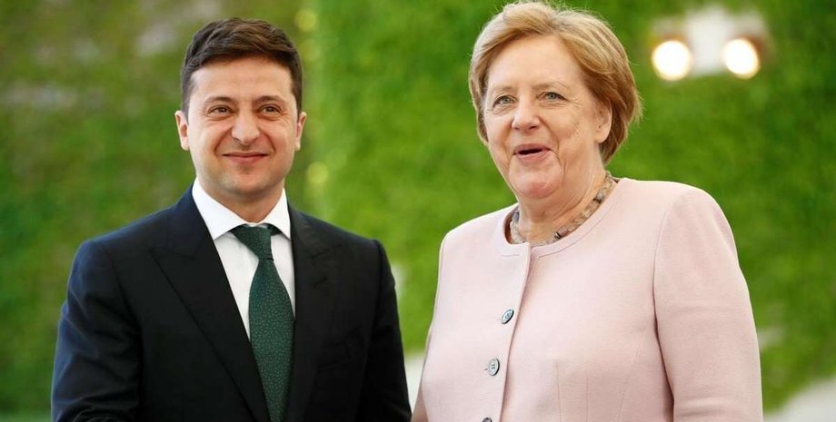 Зеленский, Меркель, встреча,