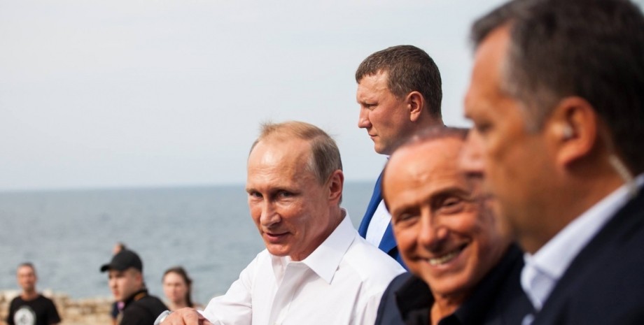 Владимир Путин Сильвио Берлускони политики дружба Крым