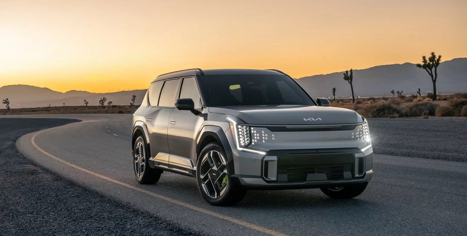 Kia EV9 GT, Kia EV9, новый Kia EV9, электромобиль Kia, электромобиль Kia, кроссовер Kia