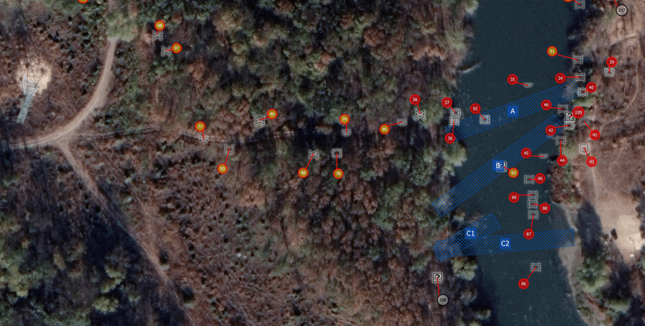 уничтоженная техника ВС РФ,  Северский Донец, понтонной переправы ,.