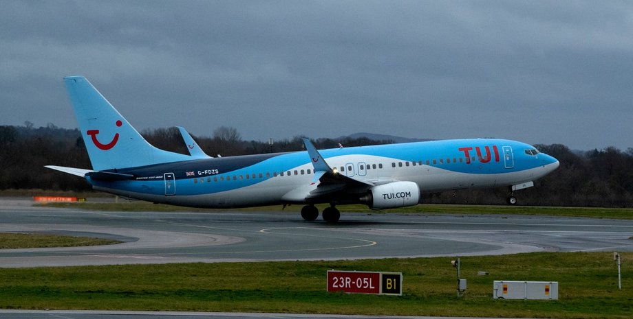 аэропорт, полоса, самолет, TUI