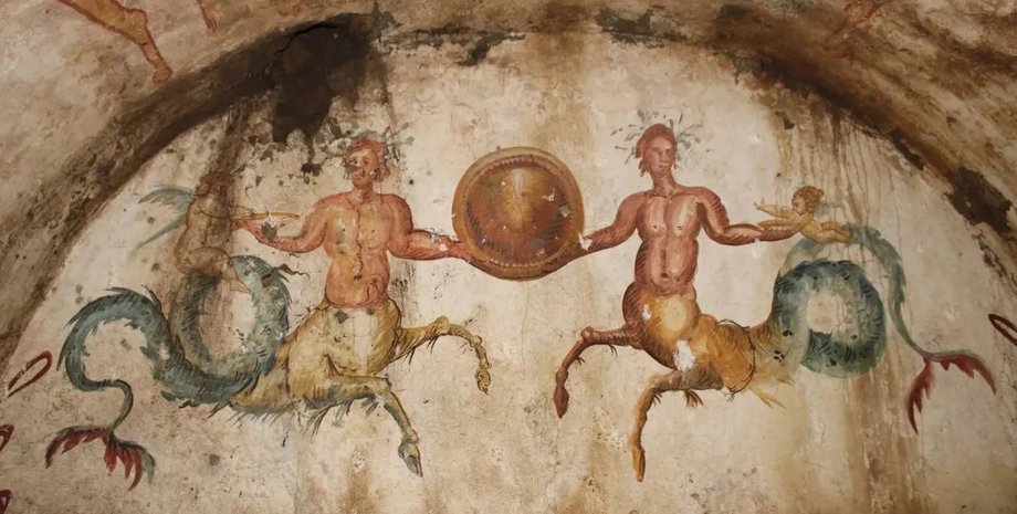 фреска, морские кентавры