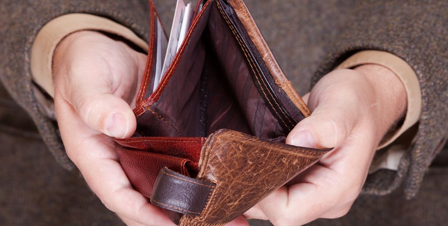 пустой кошелек, руки
