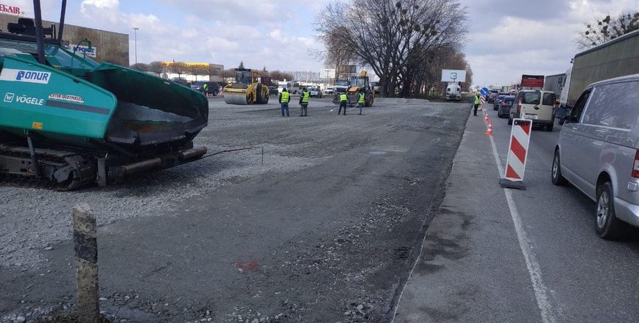 Киев, окружная, дорога, ремонт,