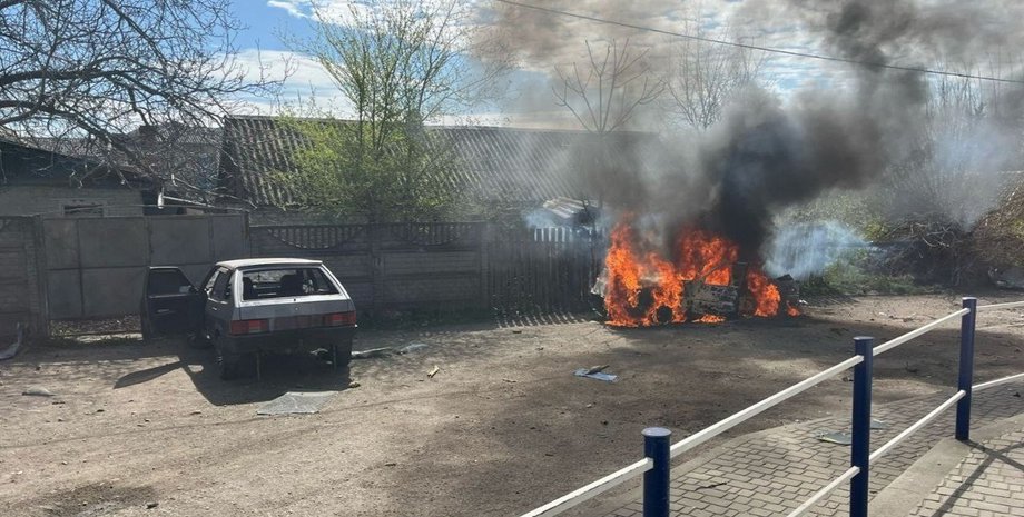 обстрел никополь