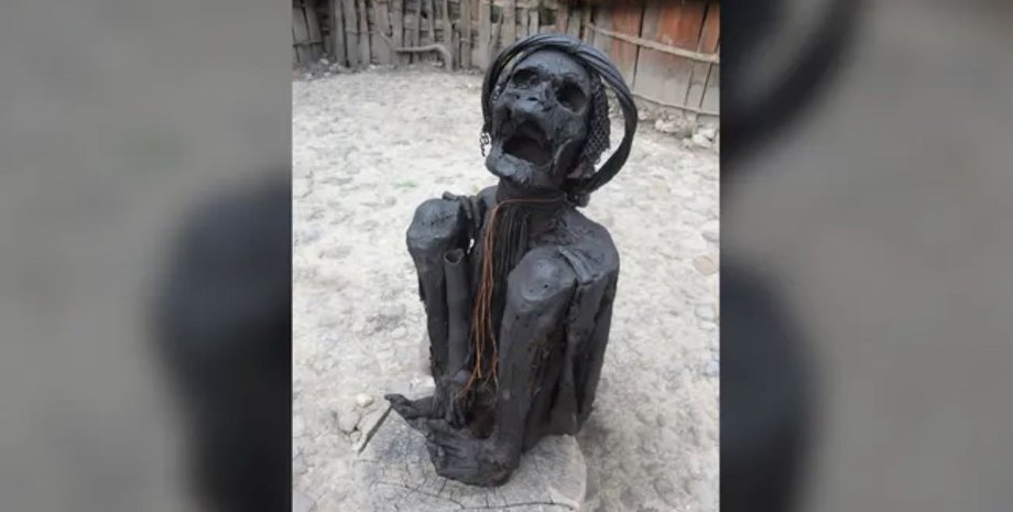 сучасна мумія, яку висушили димом