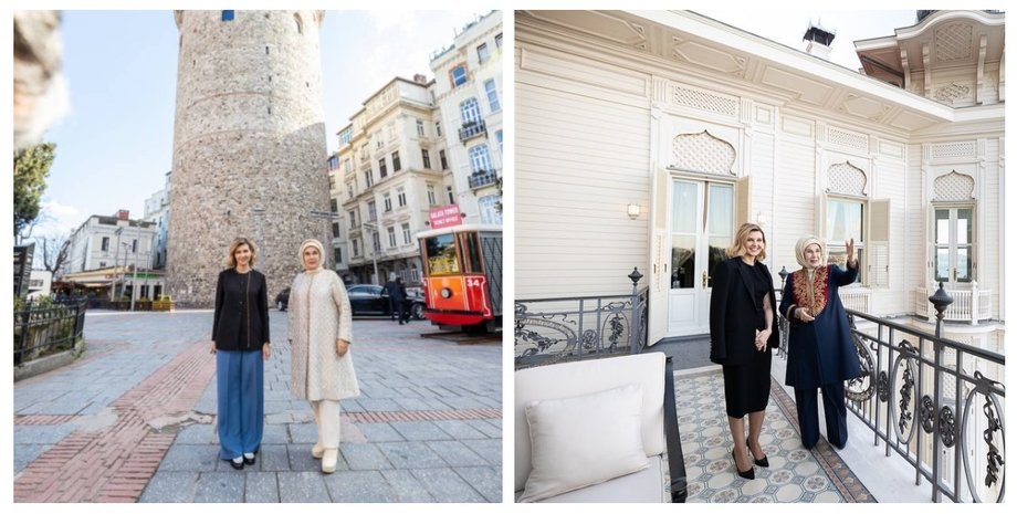 Елена Зеленская, жена Эрдогана. Турция, коллаж