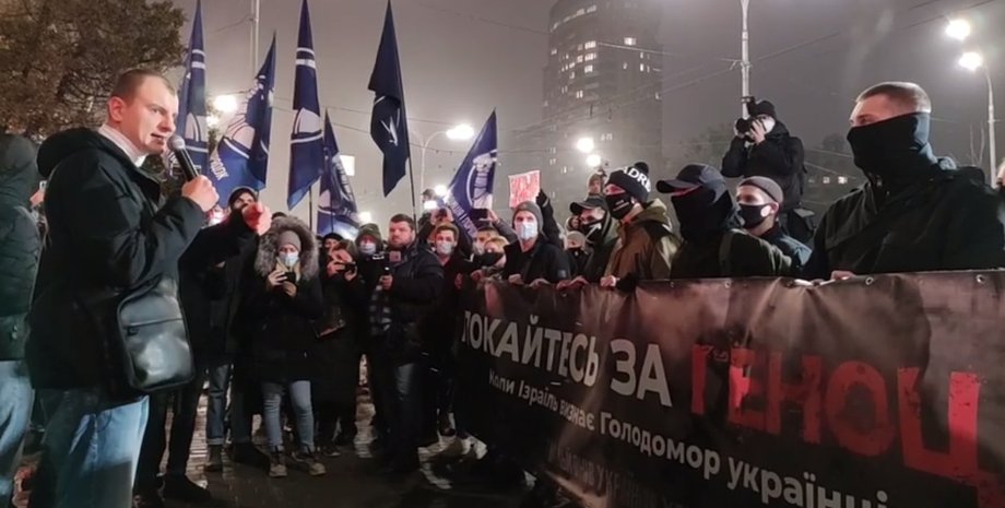 Акция, израиль, посольство, карась, сич, с14, евреи