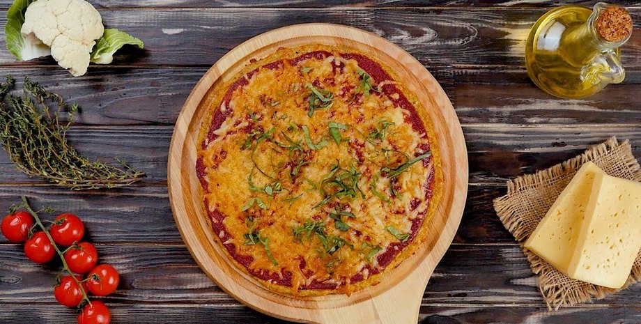 пицца, цветная капуста, рецепт