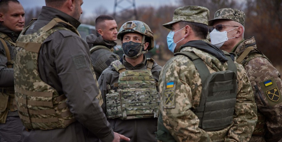 Зеленский на фронте, ООС, война на Донбассе, фото