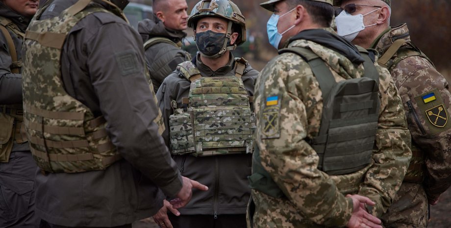 Зеленский на фронте, ООС, война на Донбассе, фото