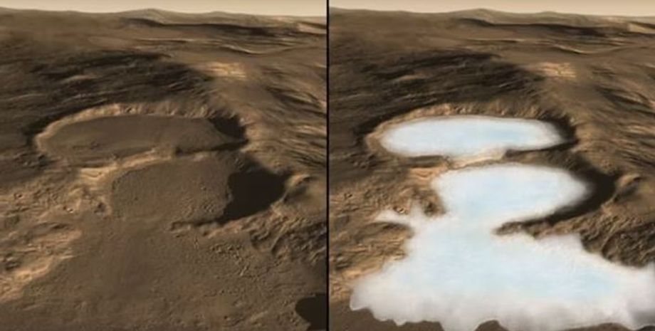 марс, льодовики марсу