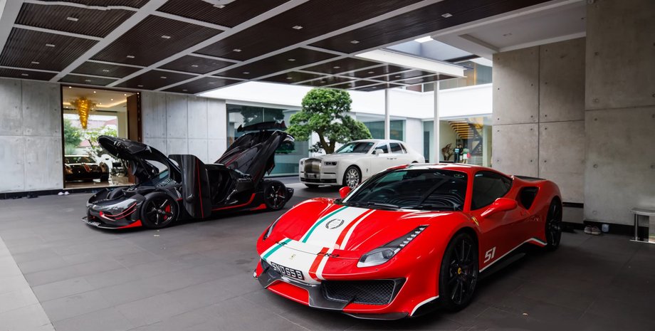 Авто, Автомобили, Сингапур, Коллекция, Суперкары, Ferrari, Koenigsegg, Фото, Видео, Роскошные авто