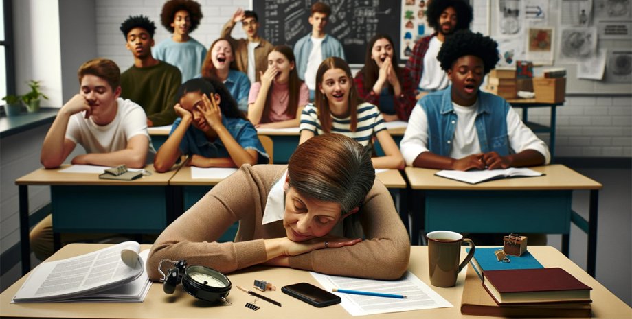 дневной сон учитель, класс, школа, ученики