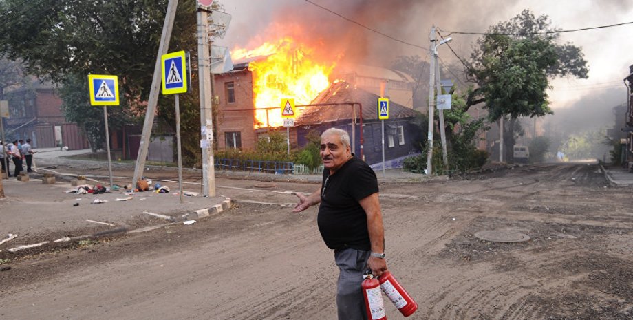 Масштабный пожар в Ростове-на-Дону