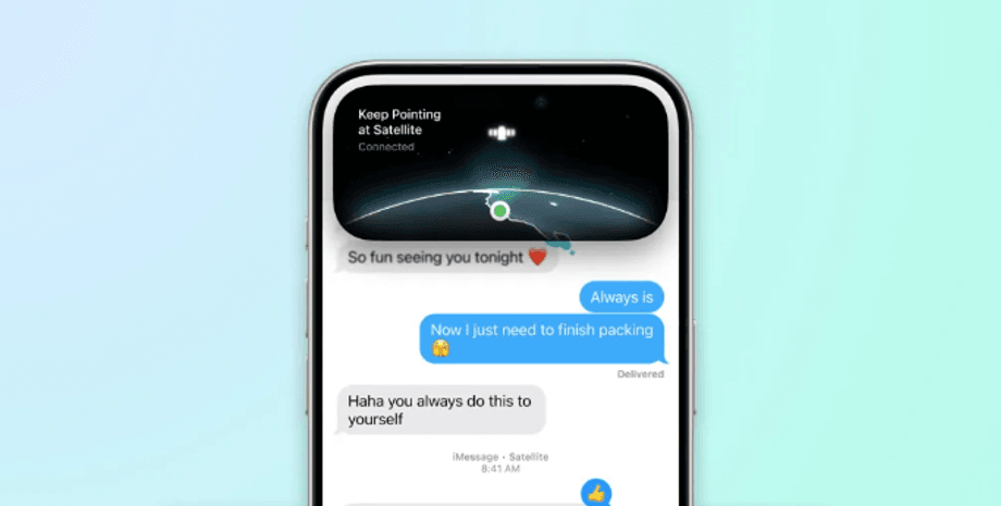 Сообщения через спутник в iOS 18 на iPhone