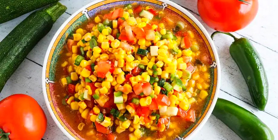 салат из кукурузы, салат к мясу