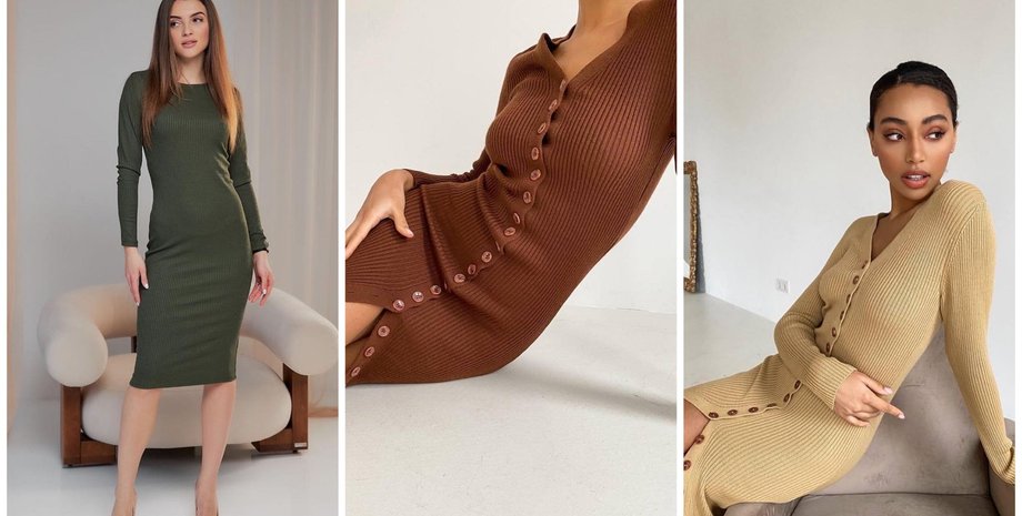 Стильные платья на зиму, топ платьев на зиму, трендовые платья на зиму, зимние платья, зимние платья