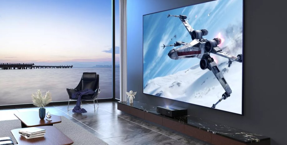 проектор, екран, телевізор