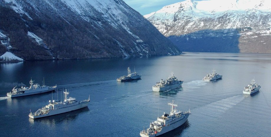 Корабли, НАТО, учения, Норвегия, самолеты