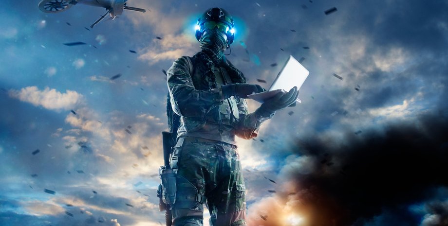 солдат, дрони, технології