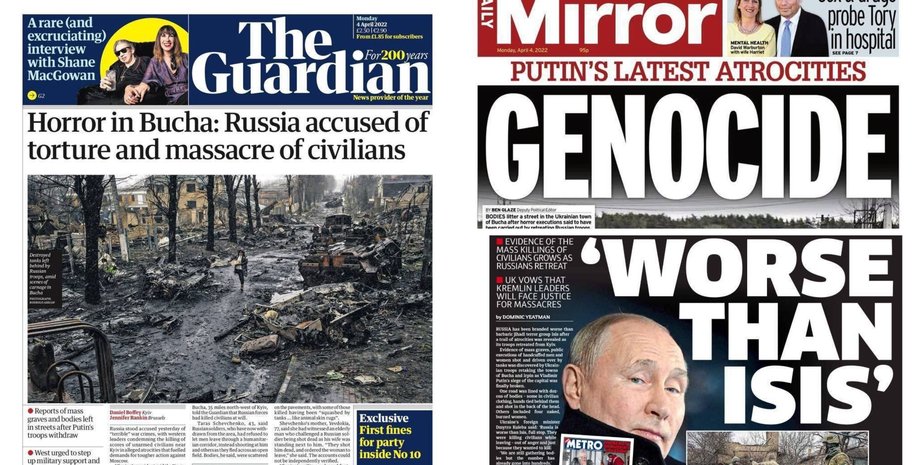 Буча, мировые сми