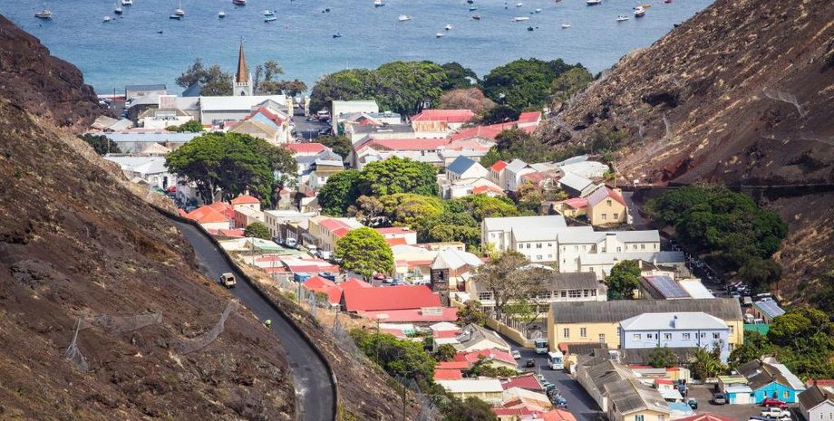 Джеймстаун, остров Святой Елены, город, изолированный остров, британская колония, заморская территория Великобритании,