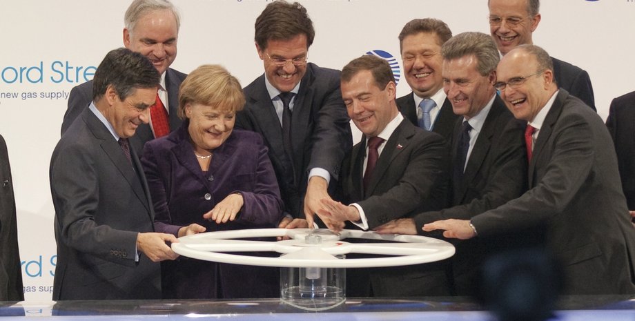 Запуск европейскими лидерами Северного потока в 2011-м году / Фото: nord-stream.com/ru