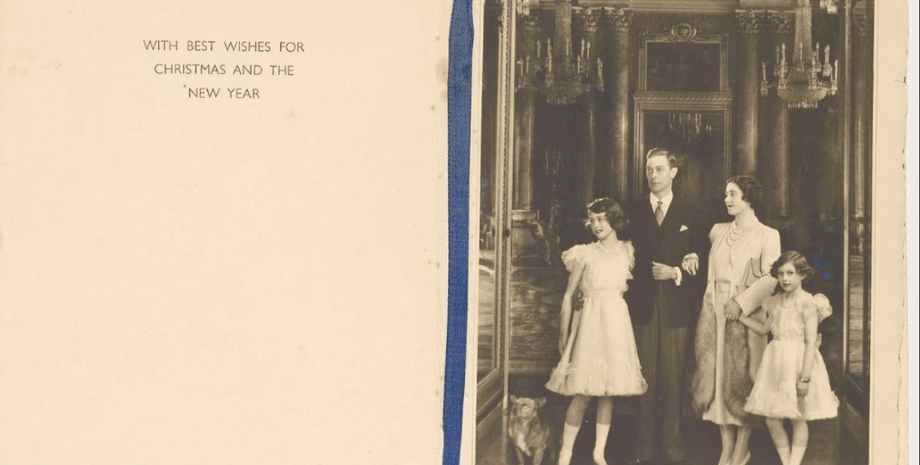 різдвяні листівки, королівська сімʼя великобританії, королева єлизавета, король георг, принц вільям кейт міддлтон