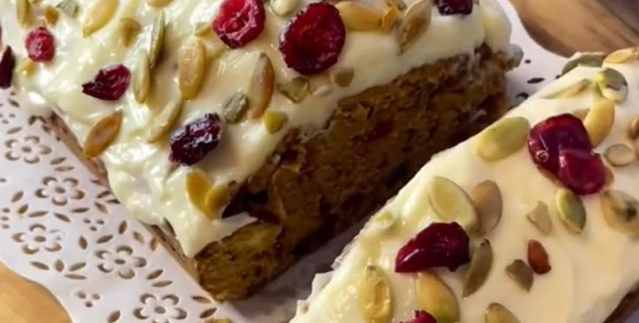 Гарбузовий кекс, святкова випічка, вершковий крем, страви з гарбуза