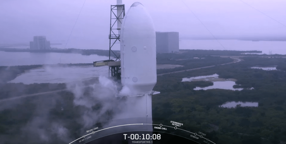 Falcon 9, Transporter-1, spacex, ракета, запуск, супутники