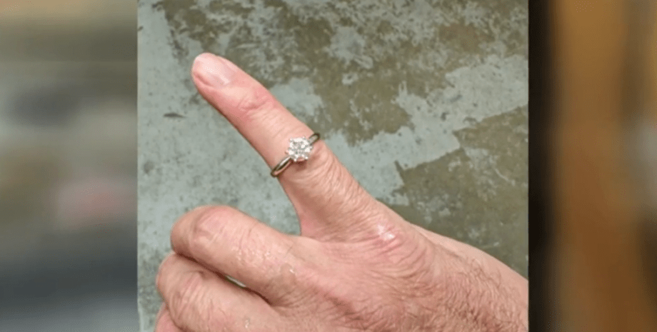 Выброшенное в мусорку бриллиантовое кольцо, украшение на помойке, курьезы, фото, видео, США