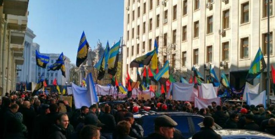 Митинг шахтеров под АП / РБК-Украина