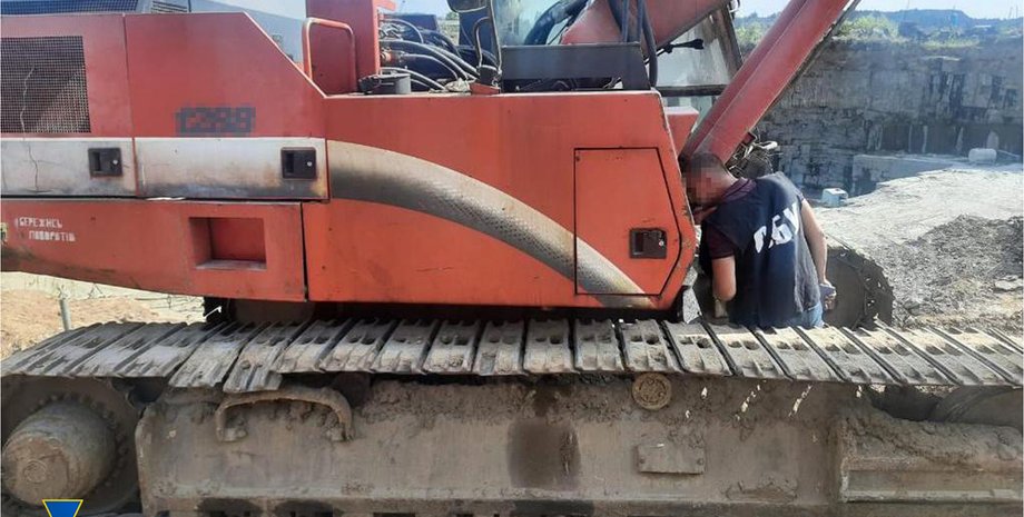 экскаватор, техника, мужчина, сбу