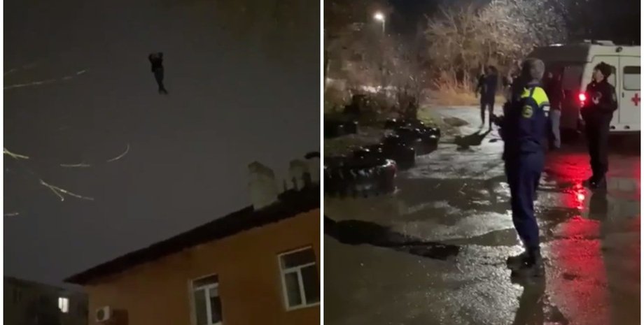 канатоходець, ходить по дротах, поліція, Росія