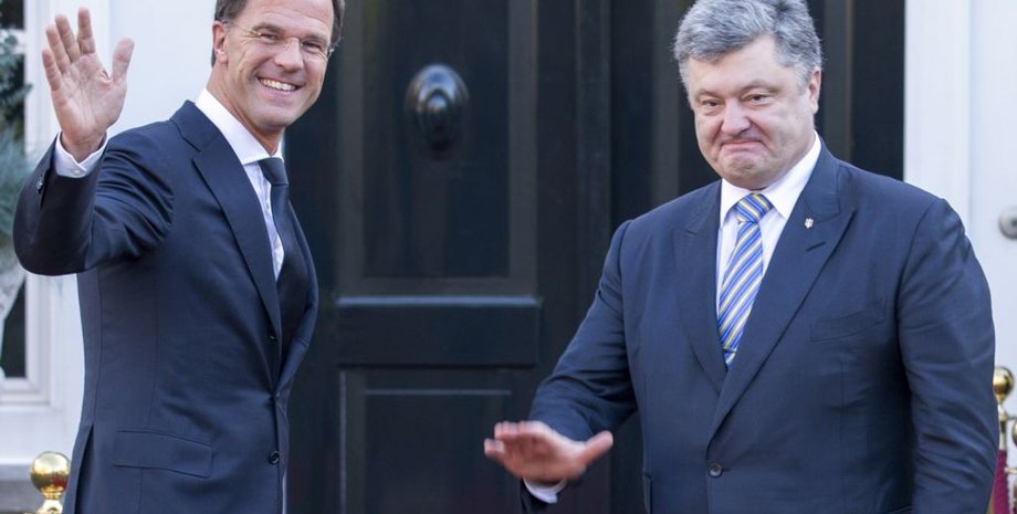 Марк Рютте и Петр Порошенко / Фото: AFP