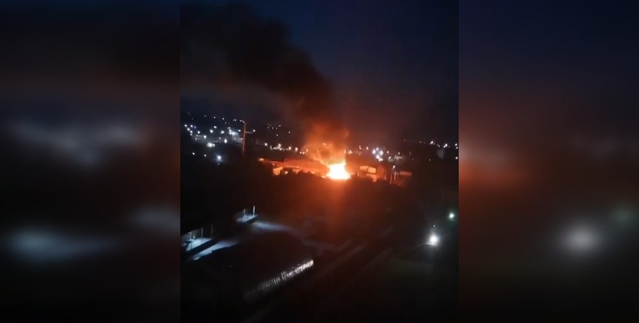 Пожар, Брянск, атака, обстрел, Россия, РФ