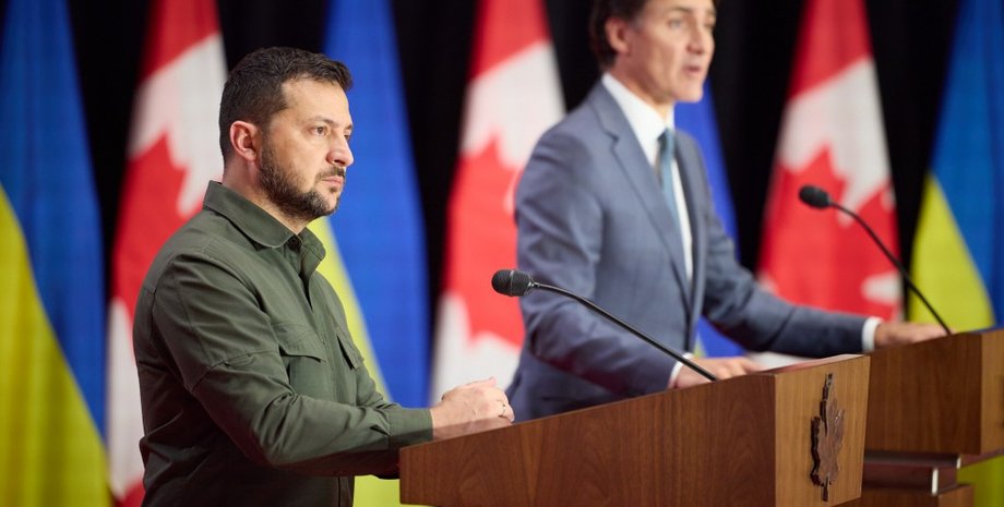 Владимир Зеленский, Джастин Трюдо, президент Украины, премьер Канады