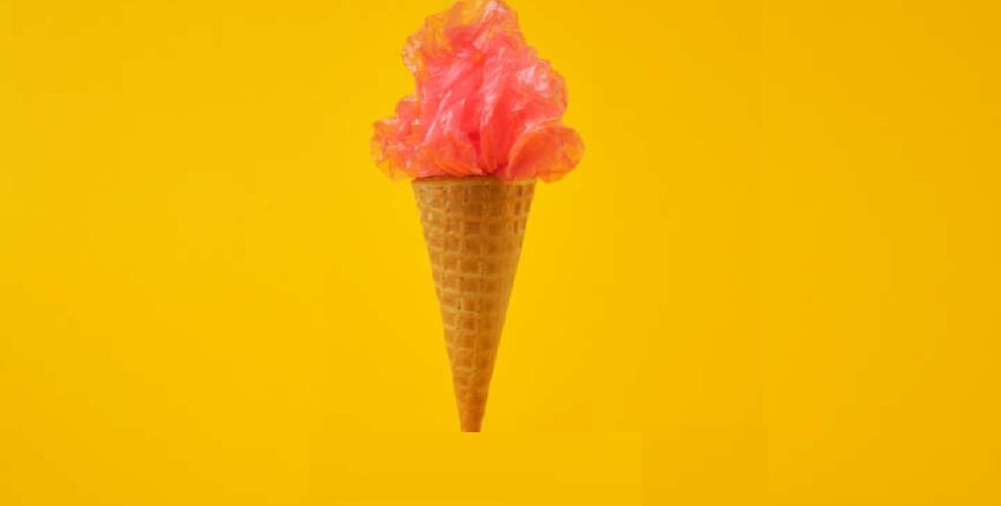 пластик, мороженное, рожок, пакет, фото