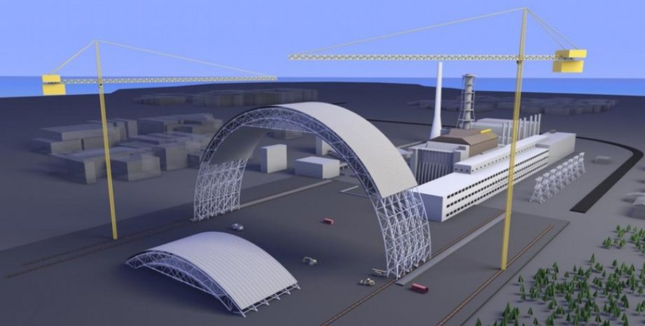 Макет стальной арки для поврежденного реактора ЧАЭС / Фото: Kalzip