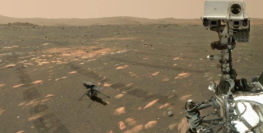 марсоход, вертолет, Perseverance, Ingenuity, Марс