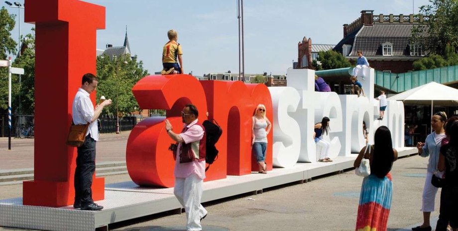 Амстердам, туристи, Селфі,