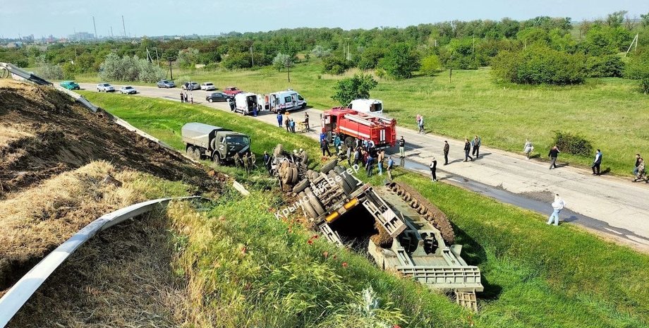красноперекопск новости, ишунь новости, ишунь дтп, красноперекопск дтп, тягач с военной техникой