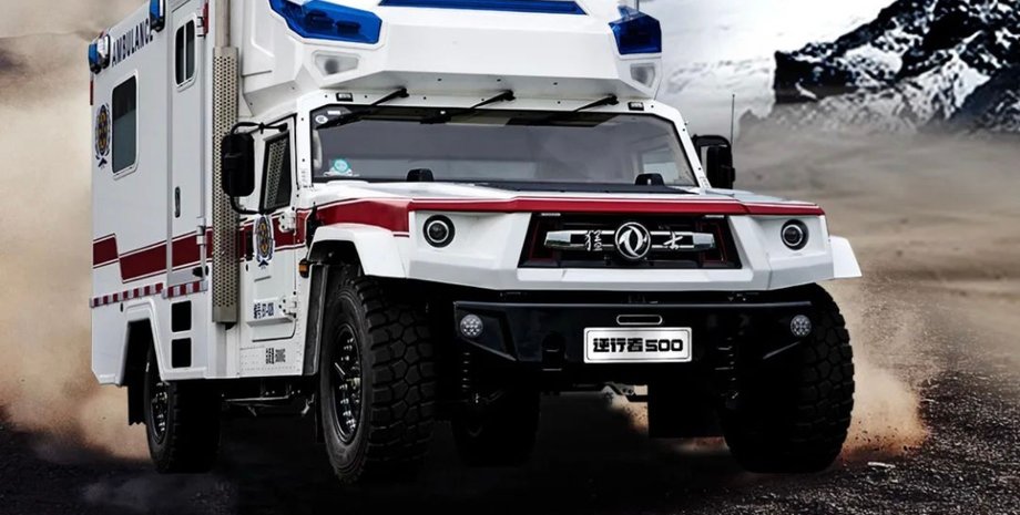 китайский хаммер, скорая помощь, Китайский Hummer, Dongfeng Mengshi Retrograde 500